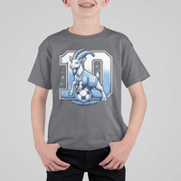 Number Ten The Goat Of Football Fans T Shirt For Kid Soccer Lover Gift