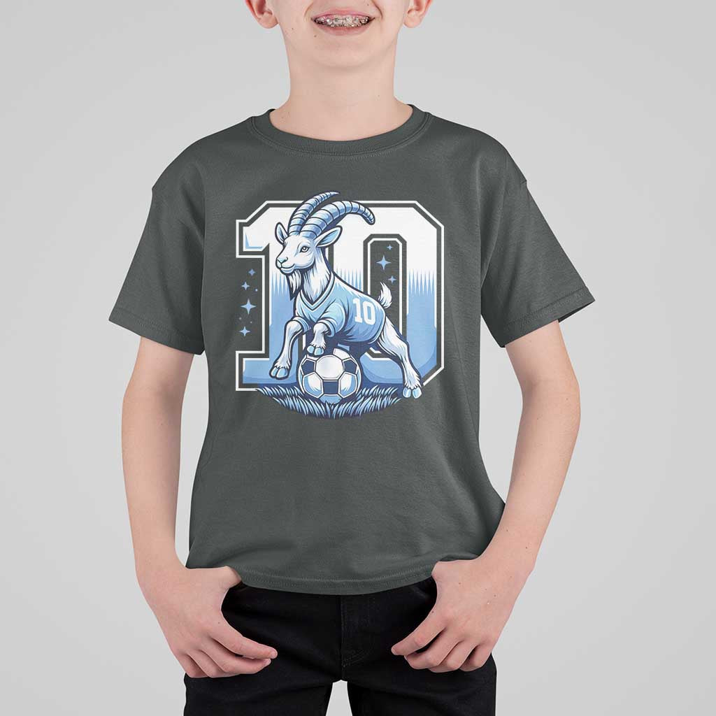 Number Ten The Goat Of Football Fans T Shirt For Kid Soccer Lover Gift