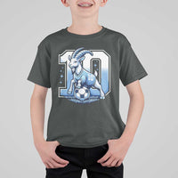 Number Ten The Goat Of Football Fans T Shirt For Kid Soccer Lover Gift