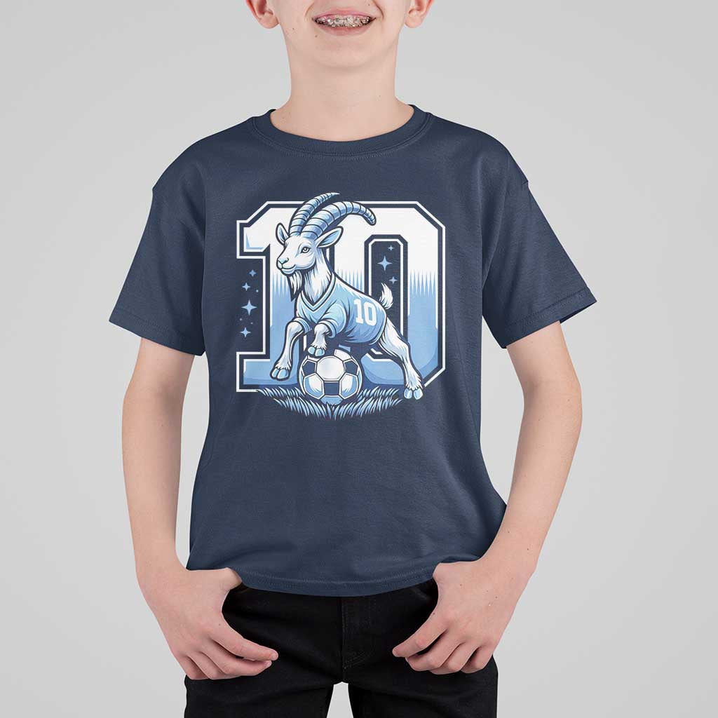 Number Ten The Goat Of Football Fans T Shirt For Kid Soccer Lover Gift