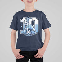 Number Ten The Goat Of Football Fans T Shirt For Kid Soccer Lover Gift