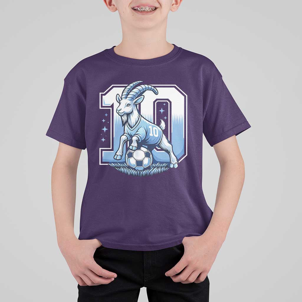 Number Ten The Goat Of Football Fans T Shirt For Kid Soccer Lover Gift