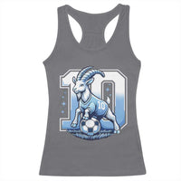 Number Ten The Goat Of Football Fans Racerback Tank Top Soccer Lover Gift