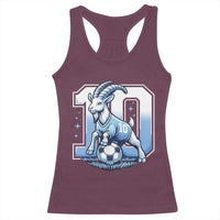 Number Ten The Goat Of Football Fans Racerback Tank Top Soccer Lover Gift