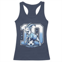 Number Ten The Goat Of Football Fans Racerback Tank Top Soccer Lover Gift