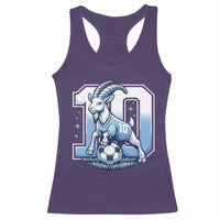 Number Ten The Goat Of Football Fans Racerback Tank Top Soccer Lover Gift