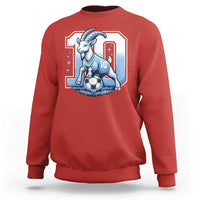Number Ten The Goat Of Football Fans Sweatshirt Soccer Lover Gift
