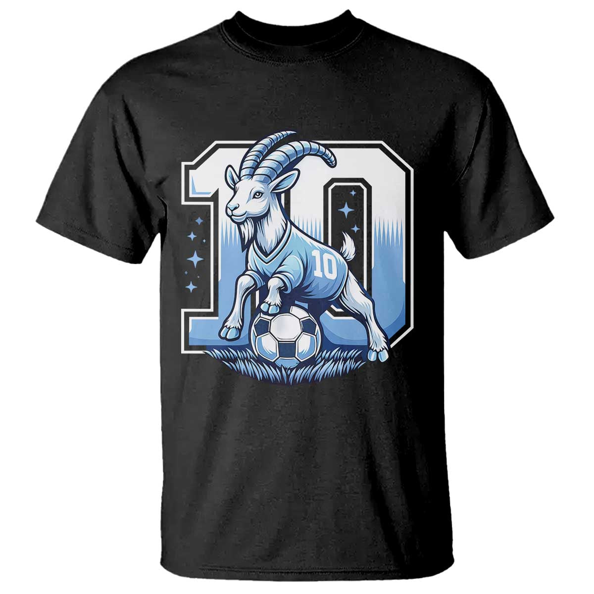 Number Ten The Goat Of Football Fans T Shirt Soccer Lover Gift