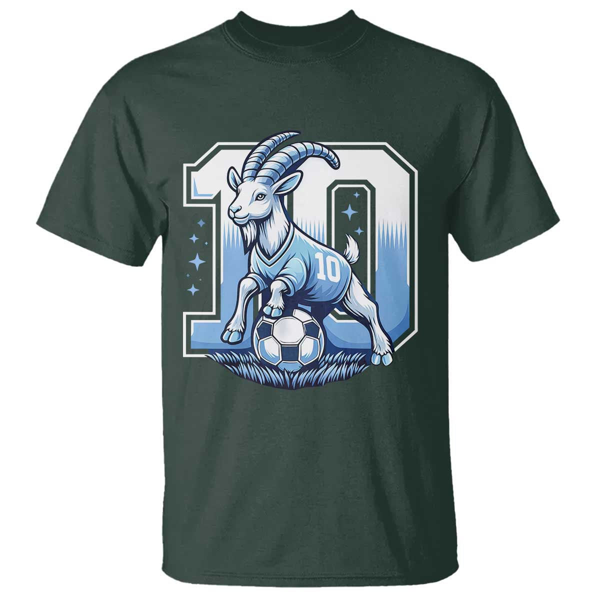 Number Ten The Goat Of Football Fans T Shirt Soccer Lover Gift