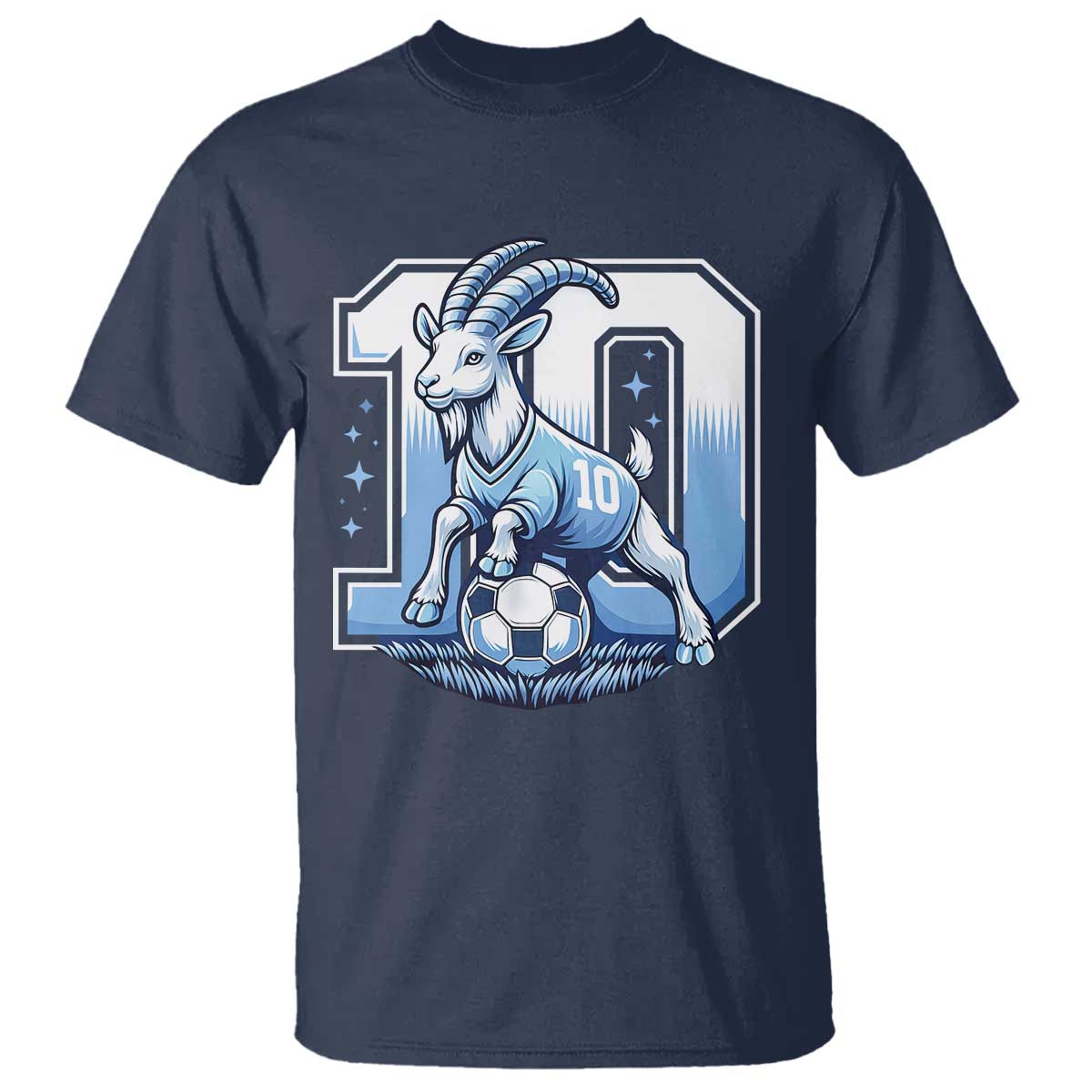 Number Ten The Goat Of Football Fans T Shirt Soccer Lover Gift