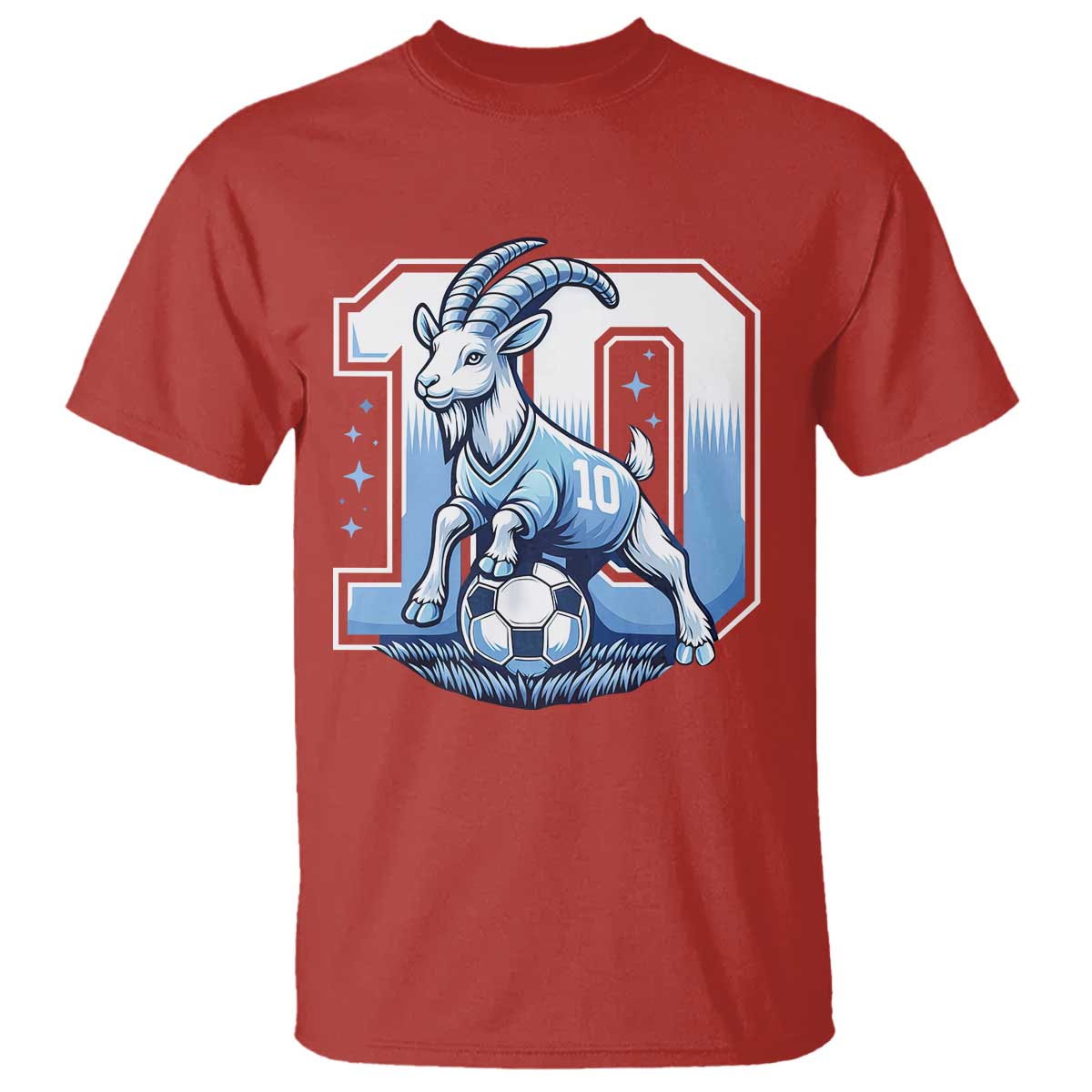 Number Ten The Goat Of Football Fans T Shirt Soccer Lover Gift