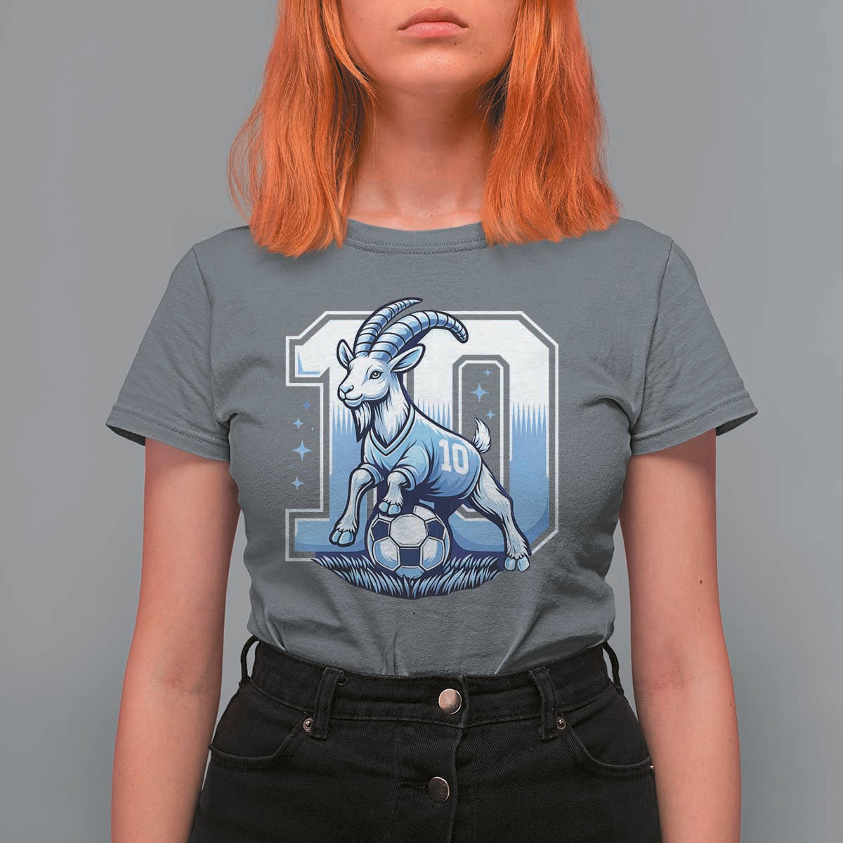 Number Ten The Goat Of Football Fans T Shirt For Women Soccer Lover Gift