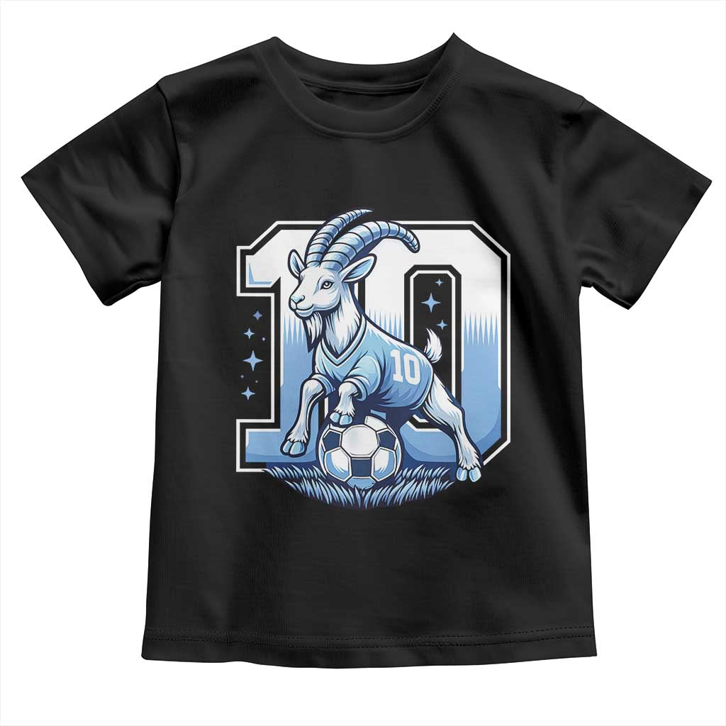 Number Ten The Goat Of Football Fans Toddler T Shirt Soccer Lover Gift