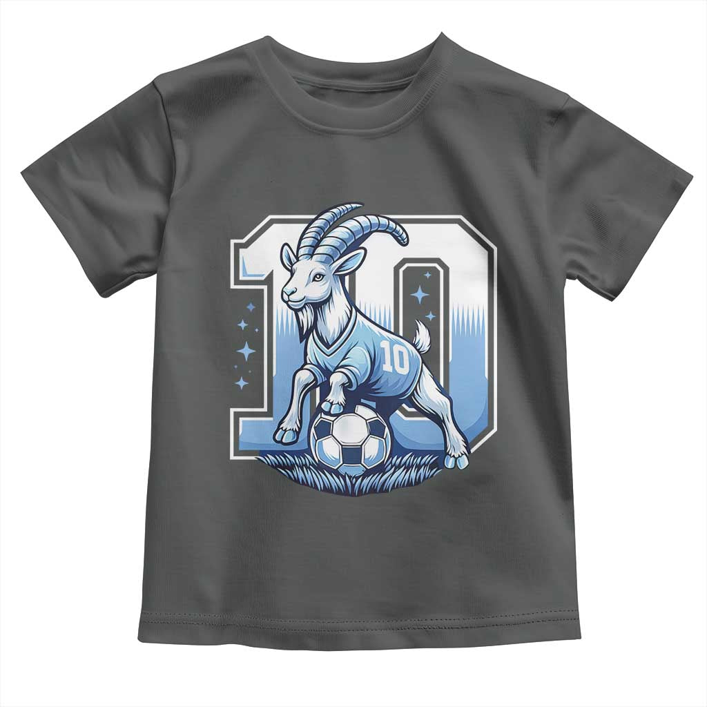 Number Ten The Goat Of Football Fans Toddler T Shirt Soccer Lover Gift