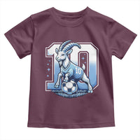 Number Ten The Goat Of Football Fans Toddler T Shirt Soccer Lover Gift