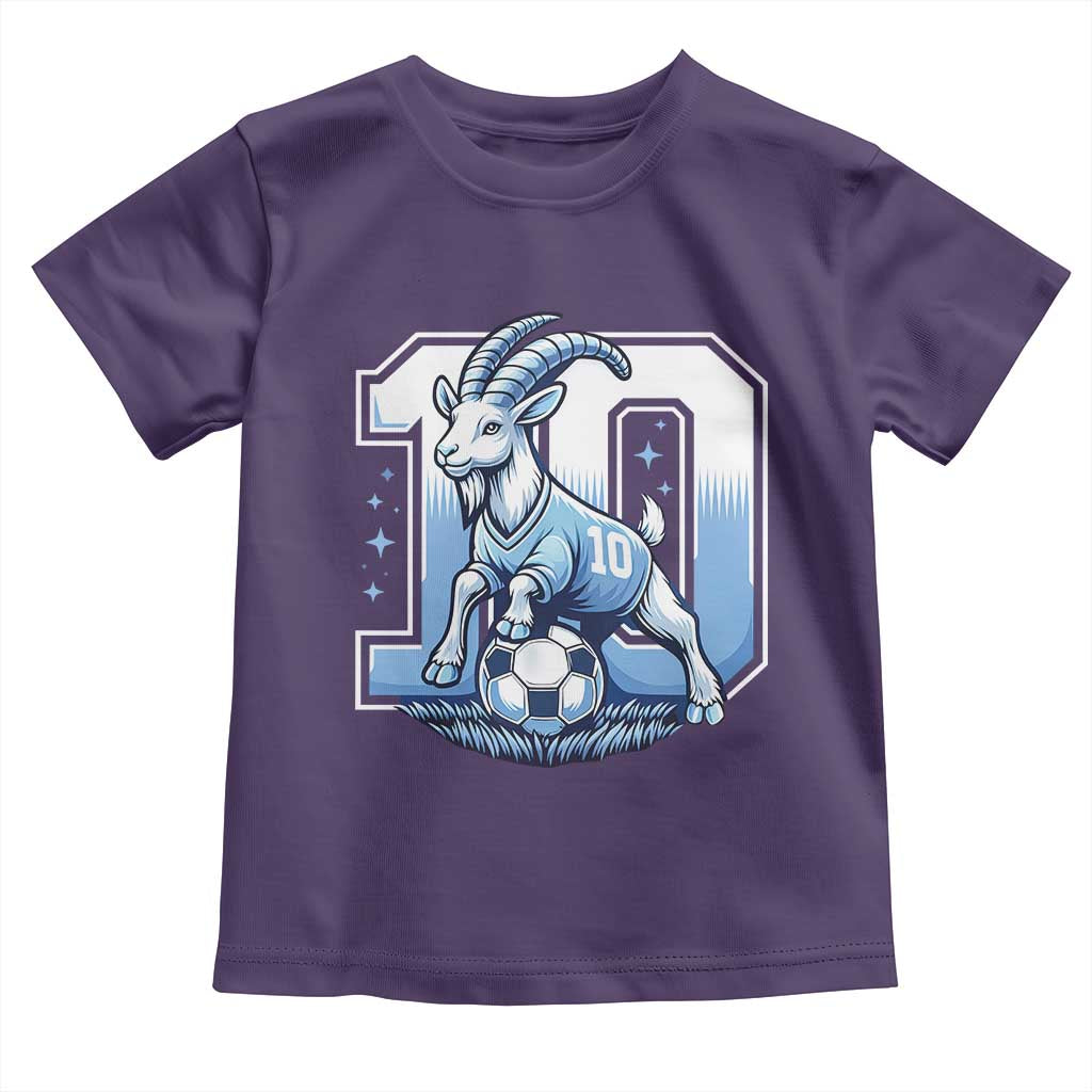 Number Ten The Goat Of Football Fans Toddler T Shirt Soccer Lover Gift