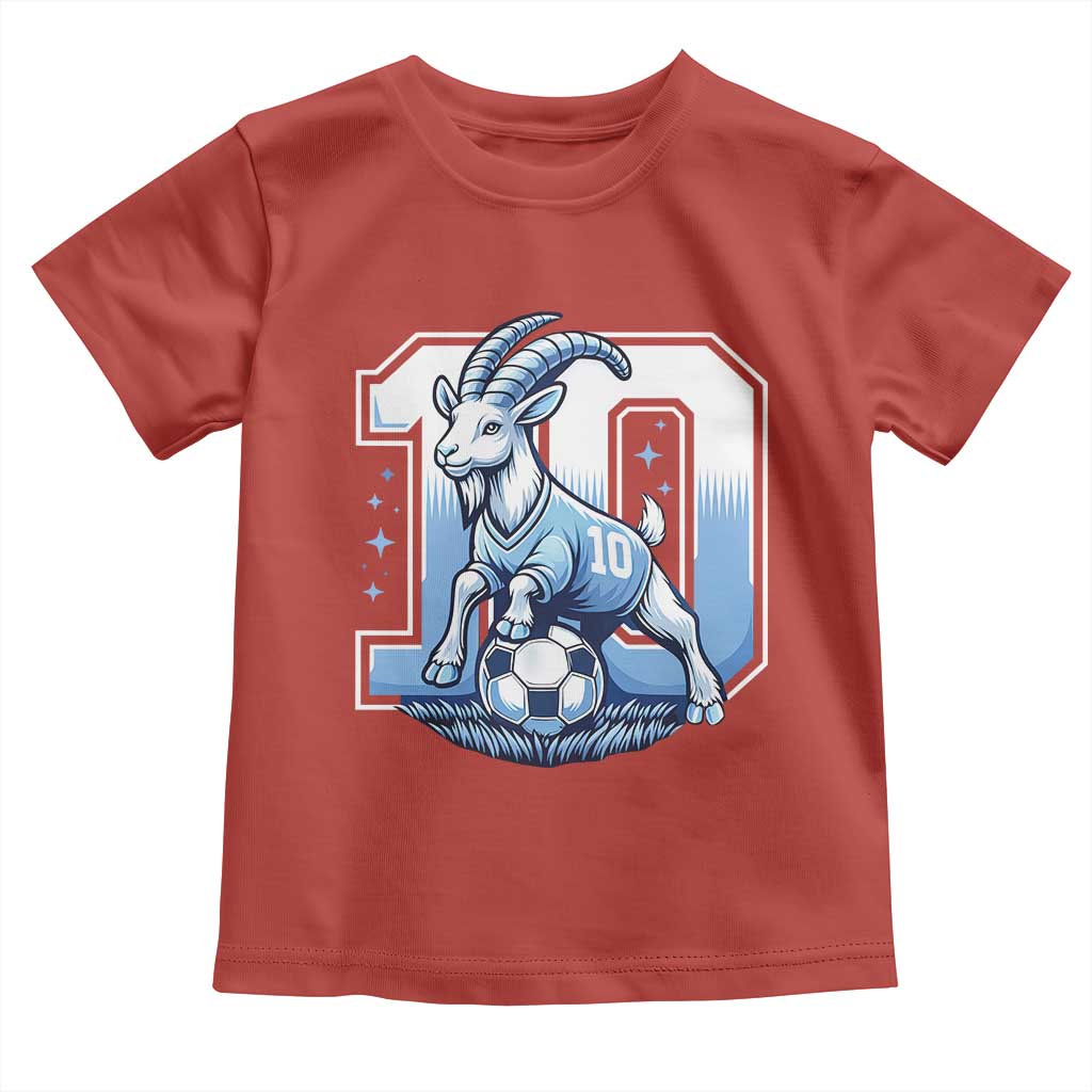Number Ten The Goat Of Football Fans Toddler T Shirt Soccer Lover Gift