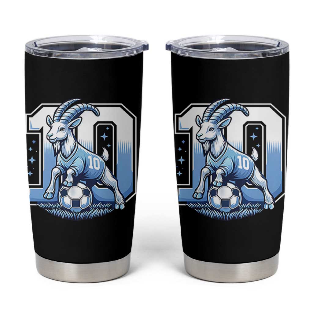 Number Ten The Goat Of Football Fans Tumbler Cup Soccer Lover Gift