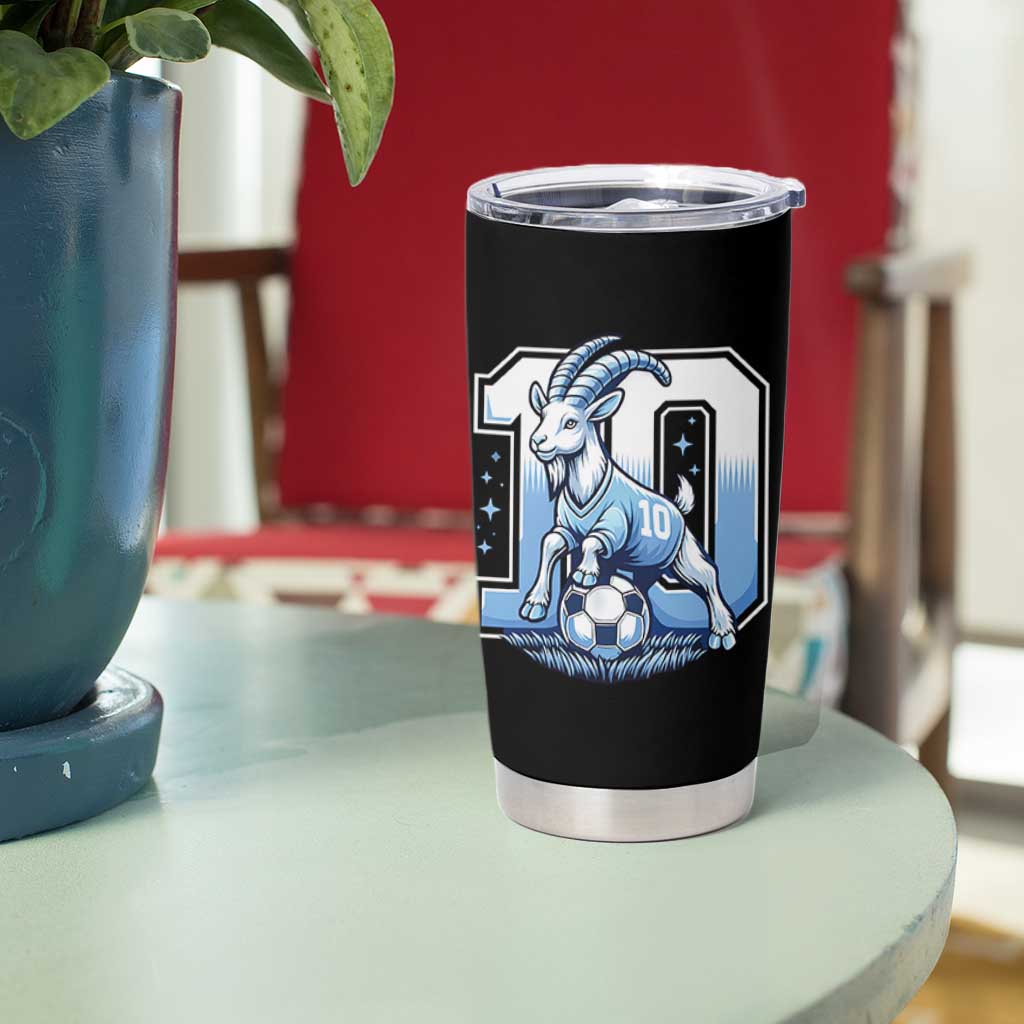 Number Ten The Goat Of Football Fans Tumbler Cup Soccer Lover Gift