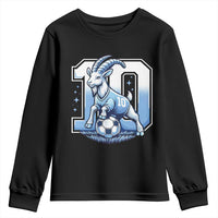 Number Ten The Goat Of Football Fans Youth Sweatshirt Soccer Lover Gift