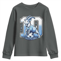 Number Ten The Goat Of Football Fans Youth Sweatshirt Soccer Lover Gift
