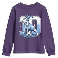 Number Ten The Goat Of Football Fans Youth Sweatshirt Soccer Lover Gift