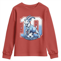 Number Ten The Goat Of Football Fans Youth Sweatshirt Soccer Lover Gift