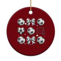 Game Day Coquette Aesthetic Ceramic Ornament Soccer Mom Gifts
