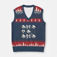 Game Day Coquette Aesthetic V-Neck Knit Sweater Vest Soccer Mom Gifts