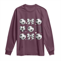 Game Day Coquette Aesthetic Long Sleeve Shirt Soccer Mom Gifts