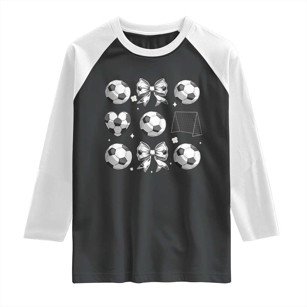 Game Day Coquette Aesthetic Raglan Shirt Soccer Mom Gifts