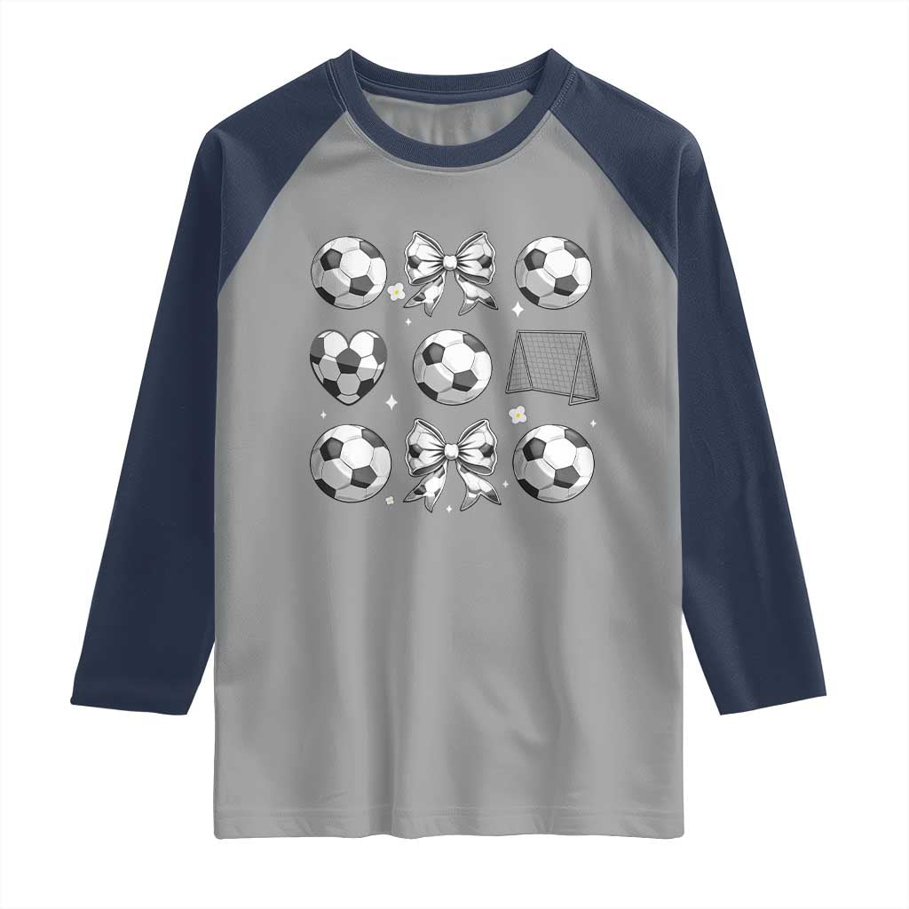 Game Day Coquette Aesthetic Raglan Shirt Soccer Mom Gifts