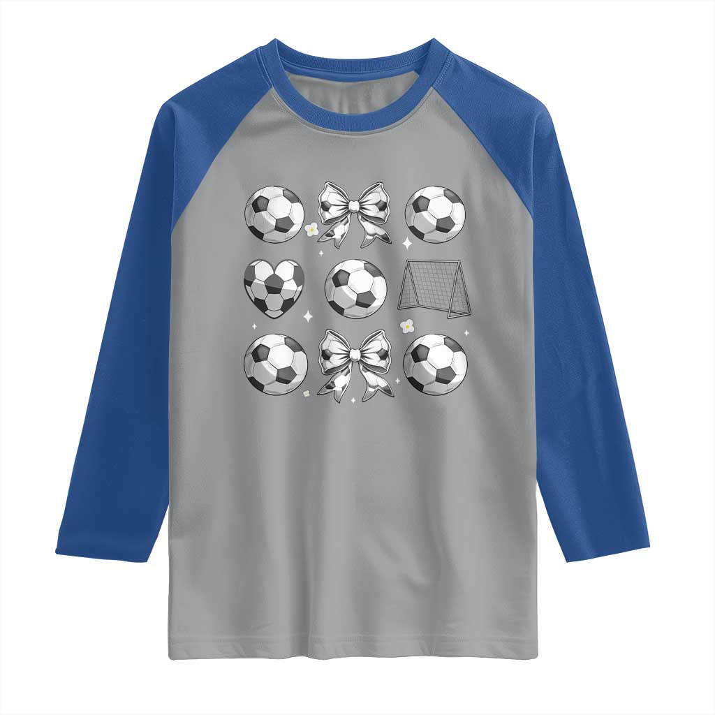 Game Day Coquette Aesthetic Raglan Shirt Soccer Mom Gifts