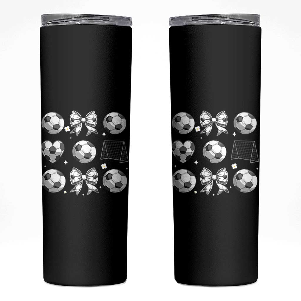 Game Day Coquette Aesthetic Skinny Tumbler Soccer Mom Gifts