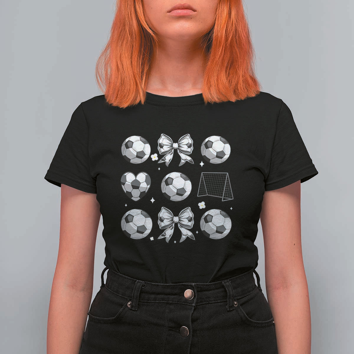 Game Day Coquette Aesthetic T Shirt For Women Soccer Mom Gifts