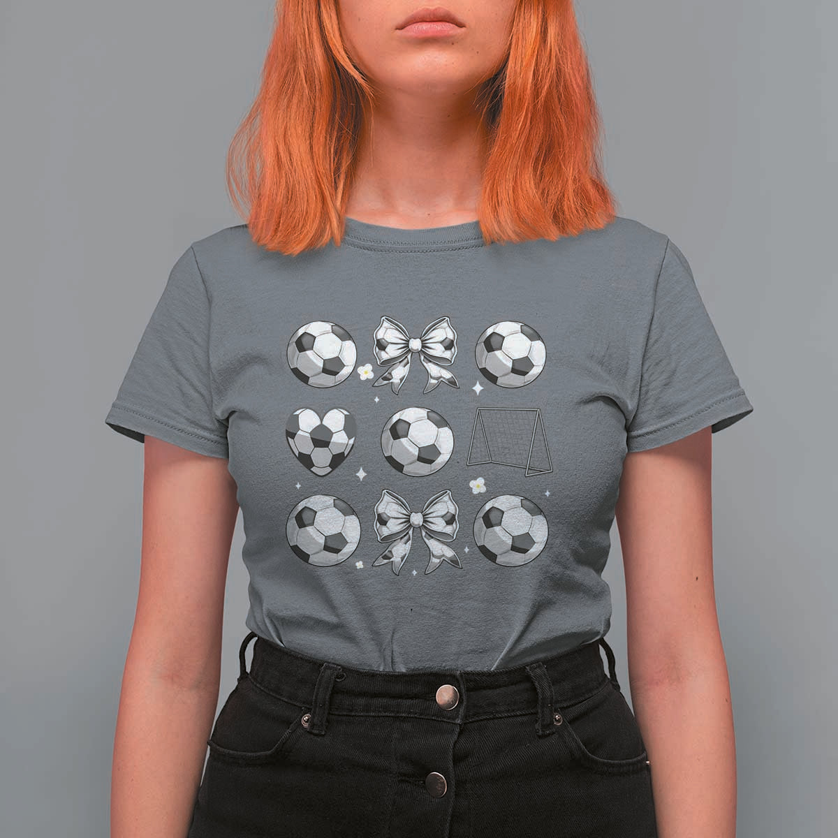 Game Day Coquette Aesthetic T Shirt For Women Soccer Mom Gifts
