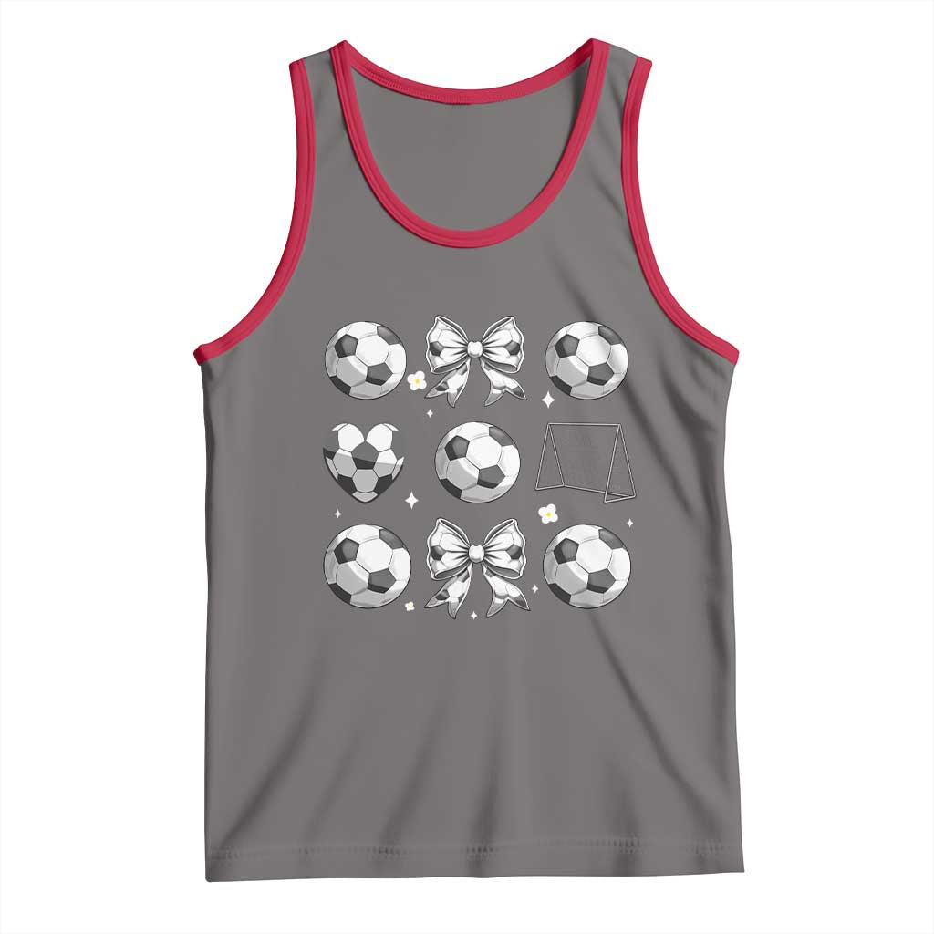 Game Day Coquette Aesthetic Tank Top Soccer Mom Gifts