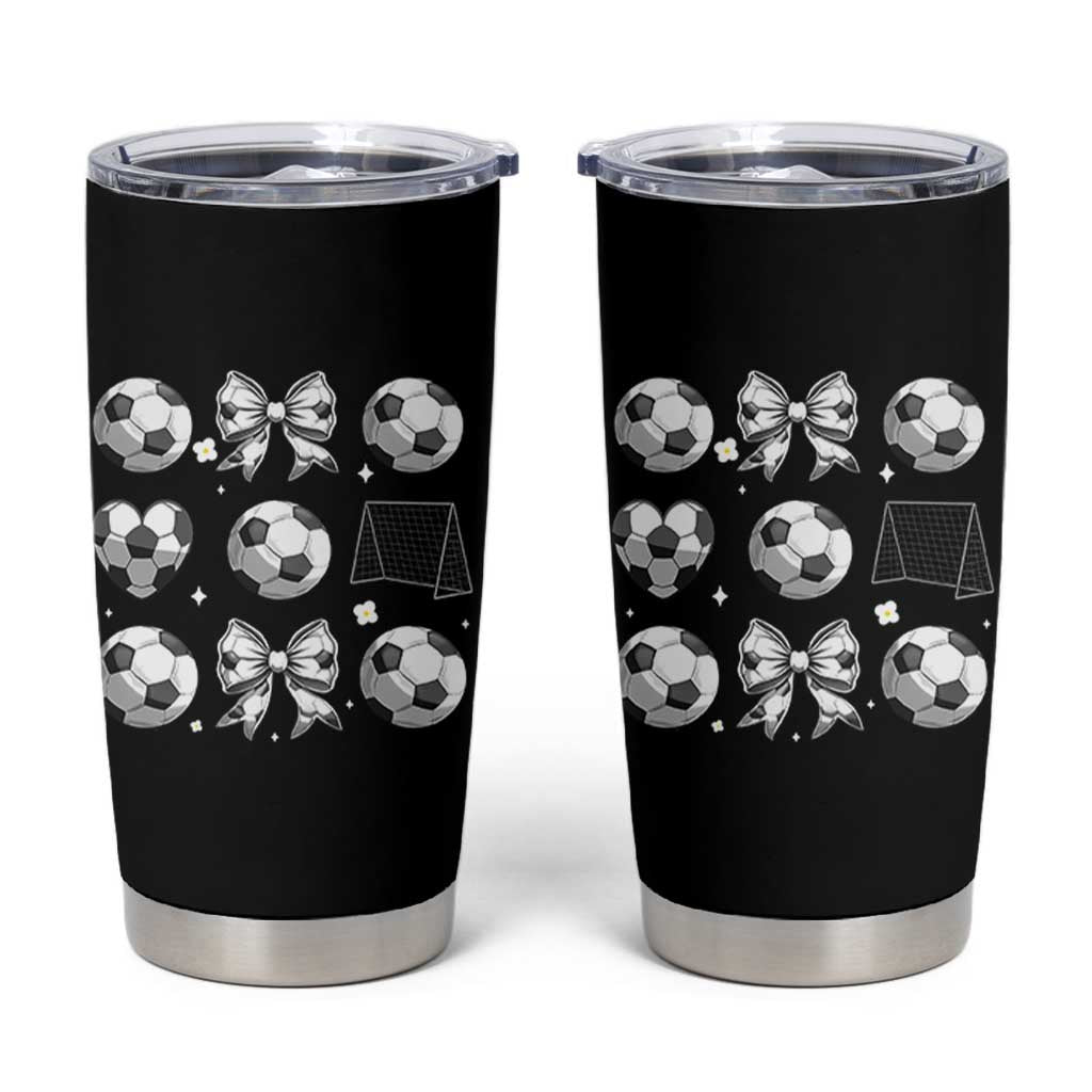 Game Day Coquette Aesthetic Tumbler Cup Soccer Mom Gifts