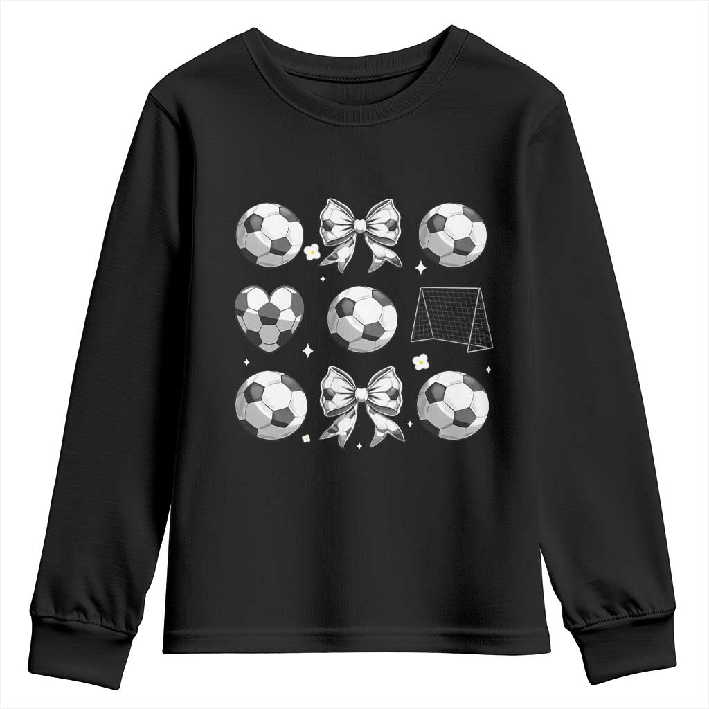 Game Day Coquette Aesthetic Youth Sweatshirt Soccer Mom Gifts