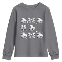 Game Day Coquette Aesthetic Youth Sweatshirt Soccer Mom Gifts