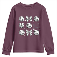 Game Day Coquette Aesthetic Youth Sweatshirt Soccer Mom Gifts