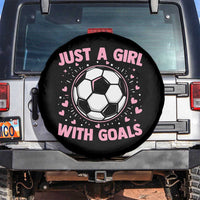 Just A Girl With Goals Spare Tire Cover Soccer Player Girl