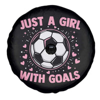 Just A Girl With Goals Spare Tire Cover Soccer Player Girl
