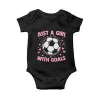 Just A Girl With Goals Baby Onesie Soccer Player Girl