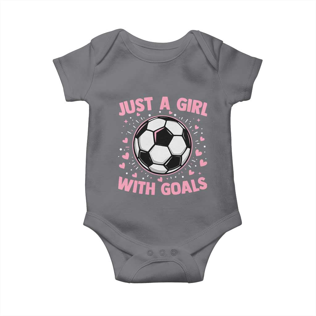 Just A Girl With Goals Baby Onesie Soccer Player Girl