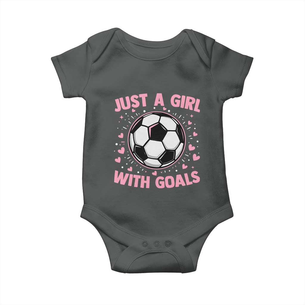 Just A Girl With Goals Baby Onesie Soccer Player Girl