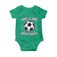 Just A Girl With Goals Baby Onesie Soccer Player Girl