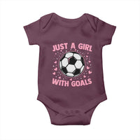 Just A Girl With Goals Baby Onesie Soccer Player Girl