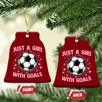 Just A Girl With Goals Ceramic Ornament Soccer Player Girl