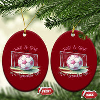 Just A Girl With Goals Ceramic Ornament Soccer Gift For Her